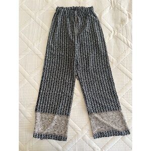 West Kei Black and White Patterned Pants